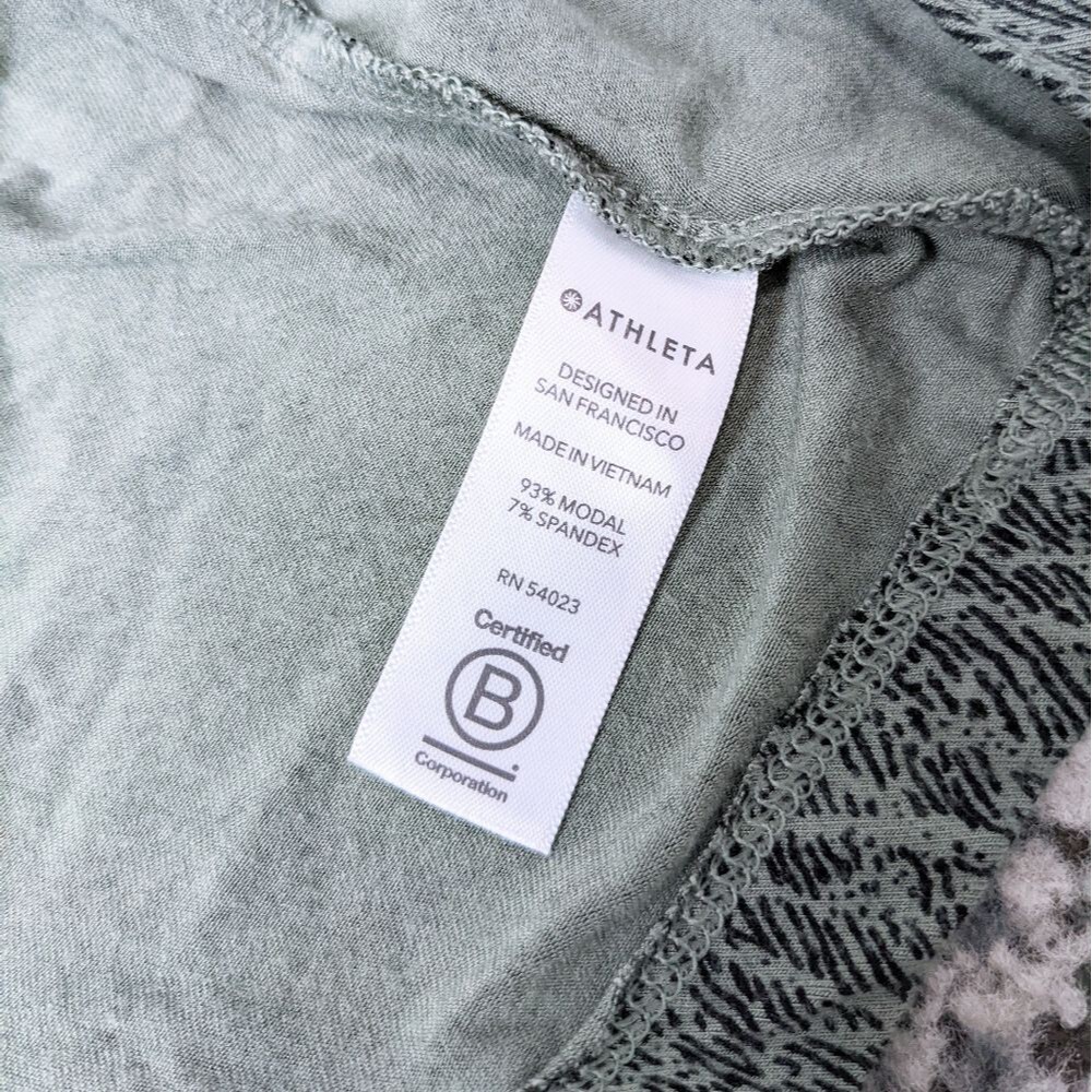 Athleta Santorini Thera Printed Dress, Mojave Laurel Olive Medium - Picture 9 of 10